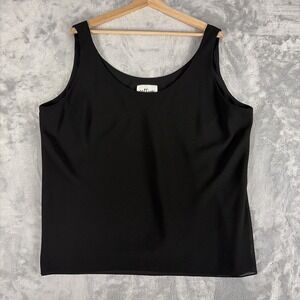 Cattiva New York Women's Black Tank Top Blouse Size 20W Lined Polyester